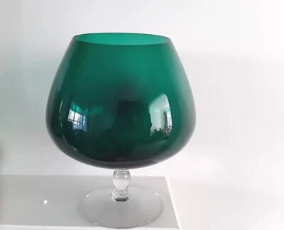Glas Vase Grün Deko/Kunst Tisch Modern Freash/Trockenblumen Wohndeko Retro - Bild 1 von 4