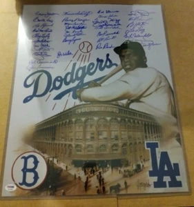 LA Dodgers Greats 16x20 Signed Photo incl. Dusty Baker of 1981 World Series Team - Picture 1 of 7