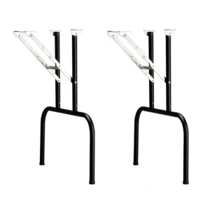 Folding Banquet Table Legs 2-Pack Compact Easy Assemble Tubular Steel Durable - Picture 1 of 4