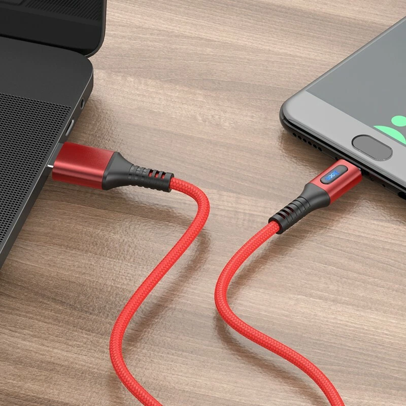 Samsung Galaxy S10 S9 S8 Plus Note 8 USB FAST Charging  Cable Red 4ft. Hoco - Image 1 of 4