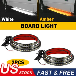 2PCS 60 inch Emergency Truck Strobe Lights Strip LED Running Board Lights Bar - Picture 1 of 12
