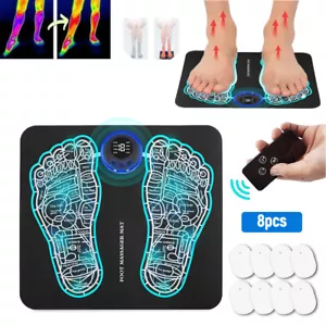 8 Modes 19 Level Electric EMS Foot Massager Leg Pain Relax Machin Feet Care - Picture 1 of 12