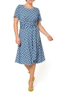 Leota Women's Brittany Short Sleeve Printed Dress -color- Size 3X - Picture 1 of 3