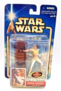 Vtg Star Wars Attack of the Clones Padme Amidala Arena Escape Action Figure NIB - Picture 1 of 5