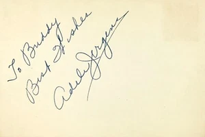 ADELE JERGENS Autographed Signed 4"x 6" INDEX CARD Side Street GIRLS IN PRISON - Picture 1 of 6