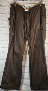 NWOT Koi Classic Scrub Pants Lindsey 701 Women XL Reg 7 Pockets Cargo Brown - Picture 1 of 14