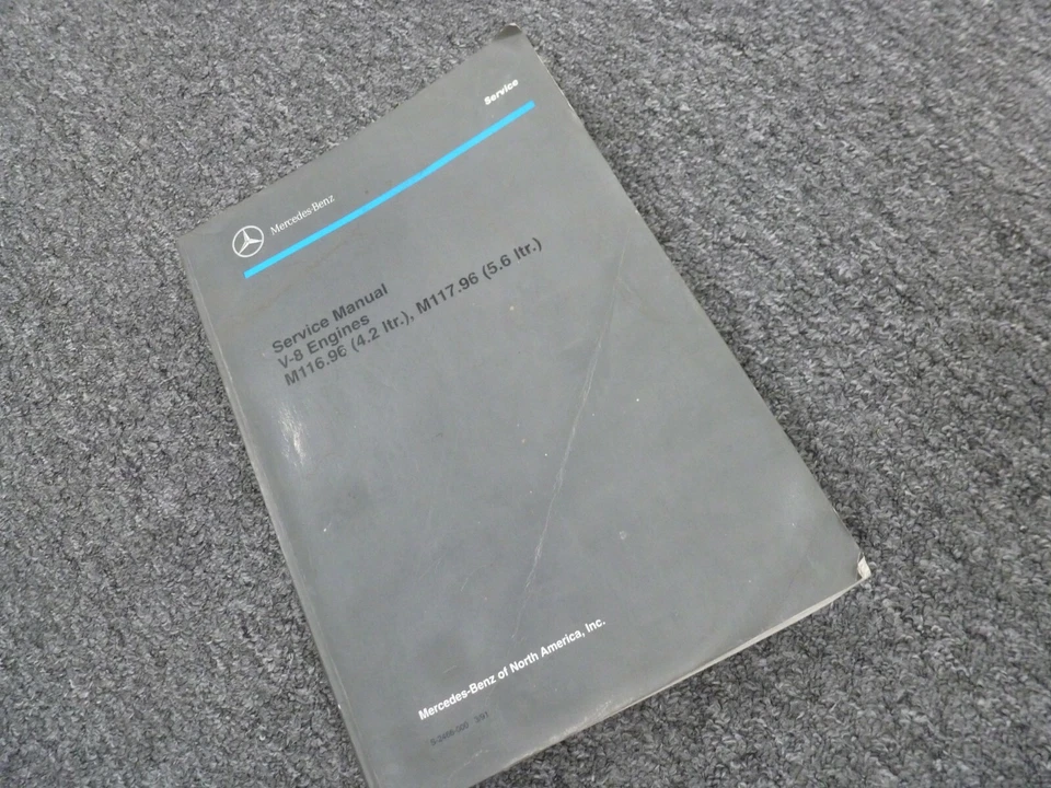 Mercedes Benz 560SEC 560SEL 1986-1988 5,6 L manual de reparación de taller de motores Foto 1 de 1