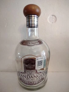 Fandango 100% Agave Mezcal Reposado Tequila Empty Glass Bottle 750mL - Picture 1 of 5