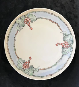 J&C Bavaria 1898-1923 mark Art Nouveau Handpainted 7.75" Porcelain Plate Grapes - Picture 1 of 6