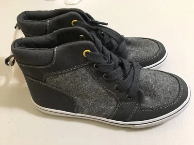 Zapatillas altas Gymboree Boy gris carbón 11,13,3 nuevas con etiquetas Foto 1 de 2