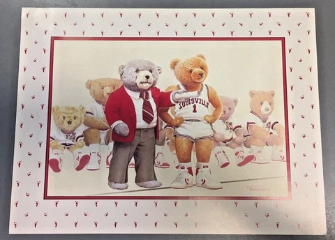 University of Louisville Cardinals basketball Denny Crum teddy bear poster Cover
