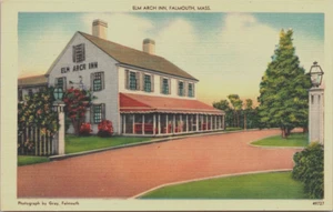 Elm Arch Inn Falmouth Massachusetts MA c 1930's Linen Postcard - Picture 1 of 2