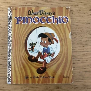 Little Golden Book- Walt Disney's PINOCCHIO 1973 hardcovered VINTAGE #D100 - Picture 1 of 10