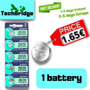 SR927SW SONY Alkaline Battery AG7 SR927W LR57 LR927 395 399 SR57 V399 1battery - Picture 1 of 6