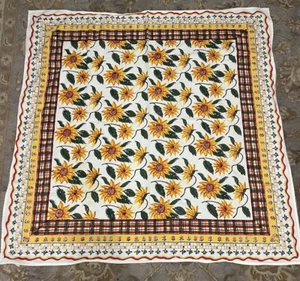 Sonnenblumen Baumwolle Tischdecke von Granatapfel 52” x 52” - Bild 1 von 5