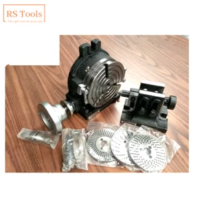 6" inch Horizontal Vertical Rotary table 3 slot , Dividing plates, tailstock - Picture 1 of 24