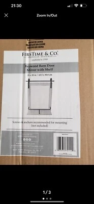 First Time And Co Barn Door Mirror With Shelf - Image 1 of 3