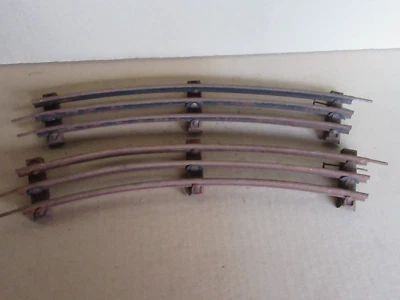 B997 Vintage Märklin Germany Lot Of 2 Curves Zero O Gauge Train Tracks - Image 1 of 4