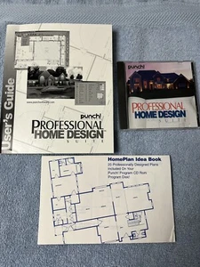 Punch Professional Home Design Suite 2000 PC CD-ROM, User Guide, Idea Book - Picture 1 of 14