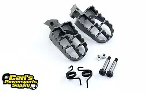 Foot pegs for Kawasaki KLR 650 2008 to 2016 with hardware included, black steel - Bild 1 von 3