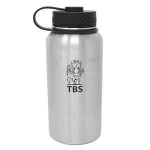 TBS Edelstahl 1000ml einwandige Wasserflasche mit Flaschenaufhängeroption - Bild 1 von 20