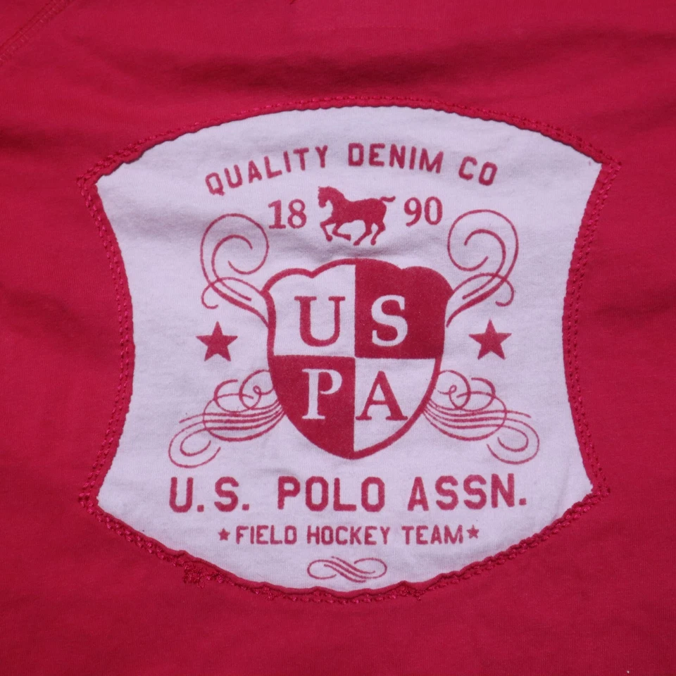 Camiseta polo de hockey sobre campo rosa de manga corta para jóvenes niñas talla XL de EE. UU. Polo Assn Foto 1 de 4