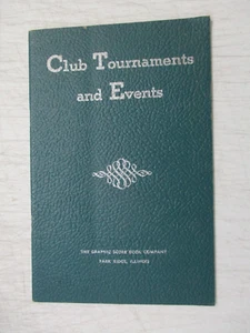 CLUB TURNIERE UND VERANSTALTUNGEN GRAPHIC SCORE BOOK COMPANY VINTAGE 1940 GOLF BOOK - Bild 1 von 3