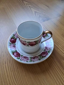Royal Limoges Porzellan Geschirr Moccatasse Und Teller - Bild 1 von 3