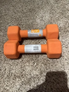 NEW CAP 8 LB Hex Neoprene Dumbbells Hand Weights Pair Set 16LBS SHIPS ASAP FREE - Picture 1 of 2