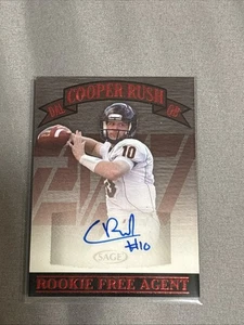 2017 SAGE RED ROOKIE FREE AGENT AUTO COOPER RUSH Ravens - Foto 1 di 4