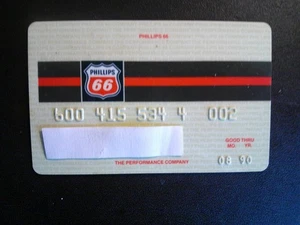 VINTAGE *PHILLIPS 66* RARE, EXPIRED CREDIT CARD.  Exp. 08/90 - Picture 1 of 2