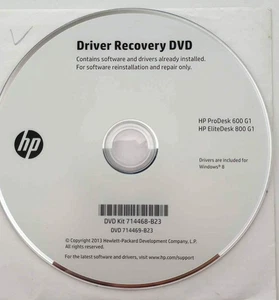 HP Driver Recovery DVD for Windows 8 ProDesk 600 EliteDesk 800 - Picture 1 of 1