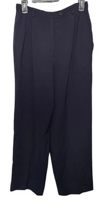 Vintage Burberrys Wool Trouser Pants Navy Womens Size 8 Career Office - Image 1 of 3