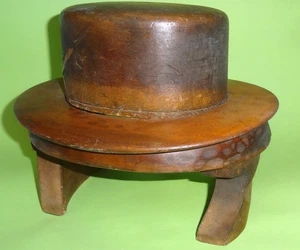 Vintage HUTFORM HOLZ KAPPENBLÖCKE HUTMACHER MÜHLE GRIECHENLAND 30er Jahre selten! - Bild 1 von 14