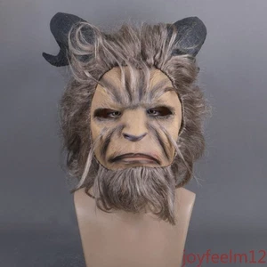 Beauty And The Beast Masked Headgear Costume Cosplay Halloween Prince Animals - Picture 1 of 10