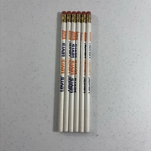 Lot 6 x Vintage Unsharpened Pencil Levi's Jeans Logo White Orange Tab Blue 90’s - Picture 1 of 4