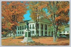 1960 Winham County Court House Herbstfarben Newfane Vermont VT Postkarte - Bild 1 von 2