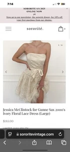 Vtg Gunne Sax x Jessica McClintock 2000’s Lace Formal dress Ivory XS 3/4 - Picture 1 of 6