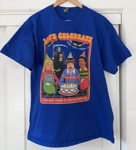 T-Shirt Let's Celebrate One Year Closer To Eternal Darkness Geburtstag Large blau - Bild 1 von 4
