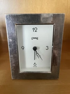 Silver Hall Marked Desk Clock - Picture 1 of 5