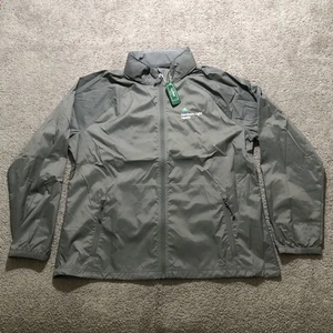 NEW LL Bean Casco Bay Windbreaker Jacket Womens XL Gray Full Zip COMPANY LOGO - Picture 1 of 10