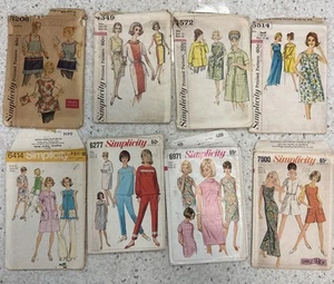 Vintage Konvolut 5 Schnittmuster Simplicity Ende 60er Jahre SIEHE BILDER - Bild 1 von 7