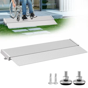 Aluminum Threshold Ramp,12 Inch Portable Self Supporting Entry Handicap Ramp,... - Bild 1 von 7