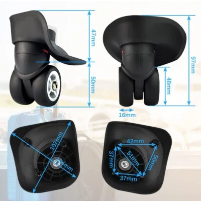 4 Stk. Ersatz Gepäck Rollen Räder Ersatz Lenkrolle für Koffer Reparatur Rolle DE - Bild 1 von 4