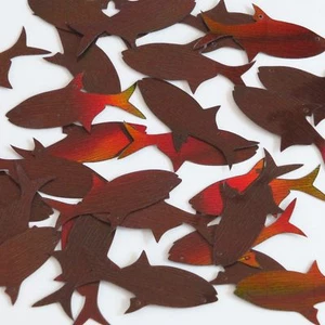 Lentelleras metálicas reflectantes Lazersheen marrón bronce de 2 orificios de lentejuelas de pescado de 1,5 - Imagen 1 de 1