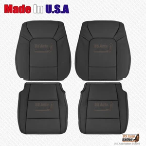 2009 2010 2011 FOR Honda Pilot Front Driver Passenger Genuine Leather Cover Blk - Picture 1 of 18