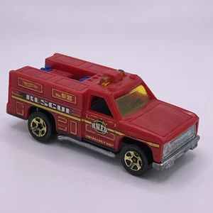 Vintage 1974 HOT WHEELS HWFD No 68 Red Rescue Unit Emergency Vehicle Fire Truck - Picture 1 of 5