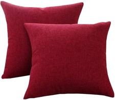 Sunday Praise Linen Decorative Throw Pillow Covers,Classical Square Solid Color 