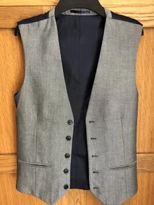 Next Grey Men's 36R Waistcoat Formal Wear Preowned - Picture 1 of 6