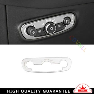 Cubierta del marco del botón del faro para Chevrolet Equinox 18-2021 plata titanio - Imagen 1 de 9
